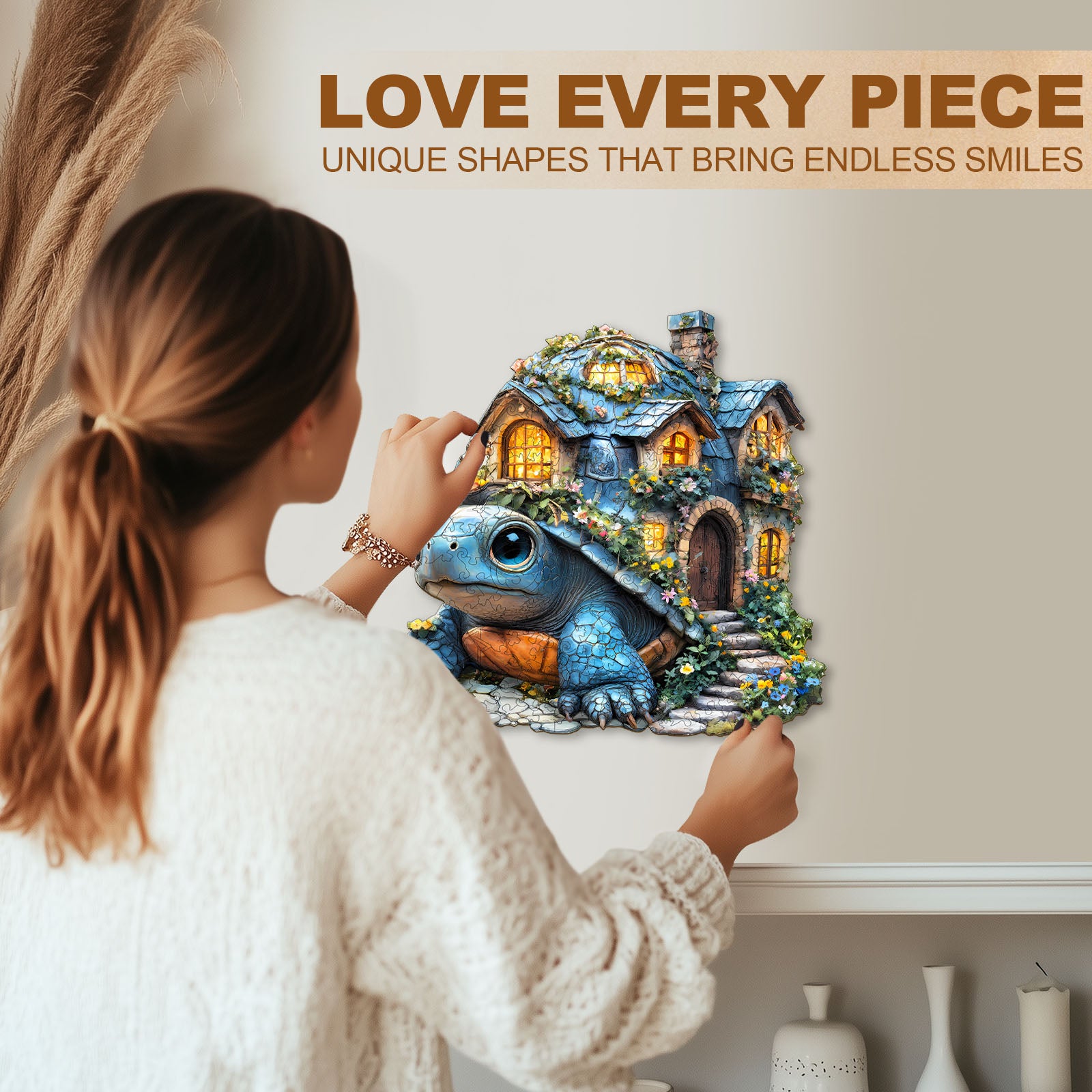 Turtle House Holz-Puzzle