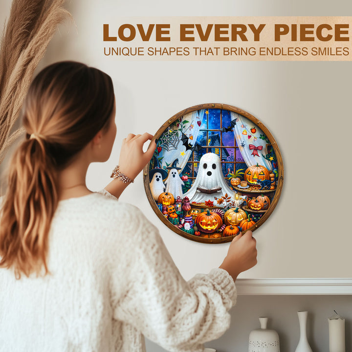 halloween party Wooden Jigsaw Puzzle