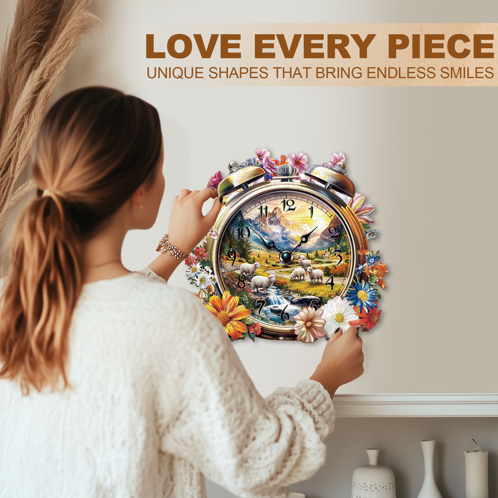Puzzle en bois Horloge de la prairie