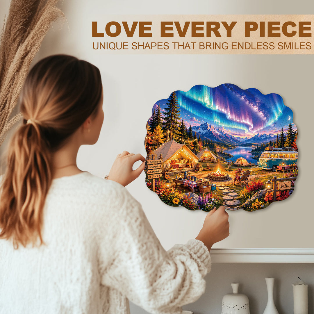 Aurora Camp  Wooden Jigsaw Puzzle