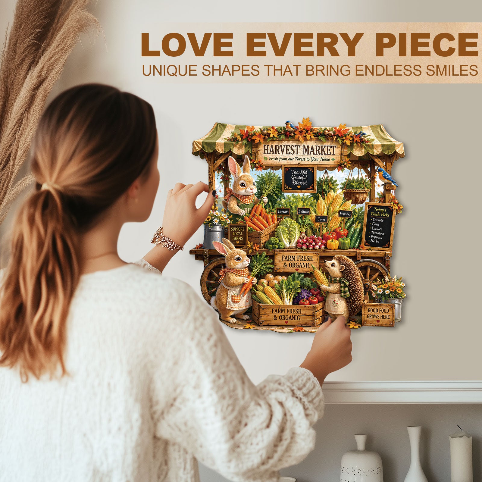 Fresh Market Wooden Jigsaw Puzzle