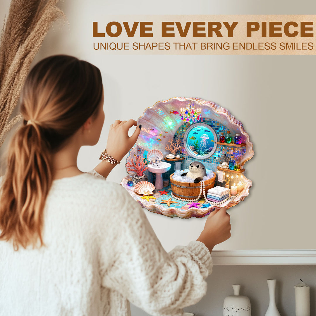 Bathing Seal Wooden Jigsaw Puzzle