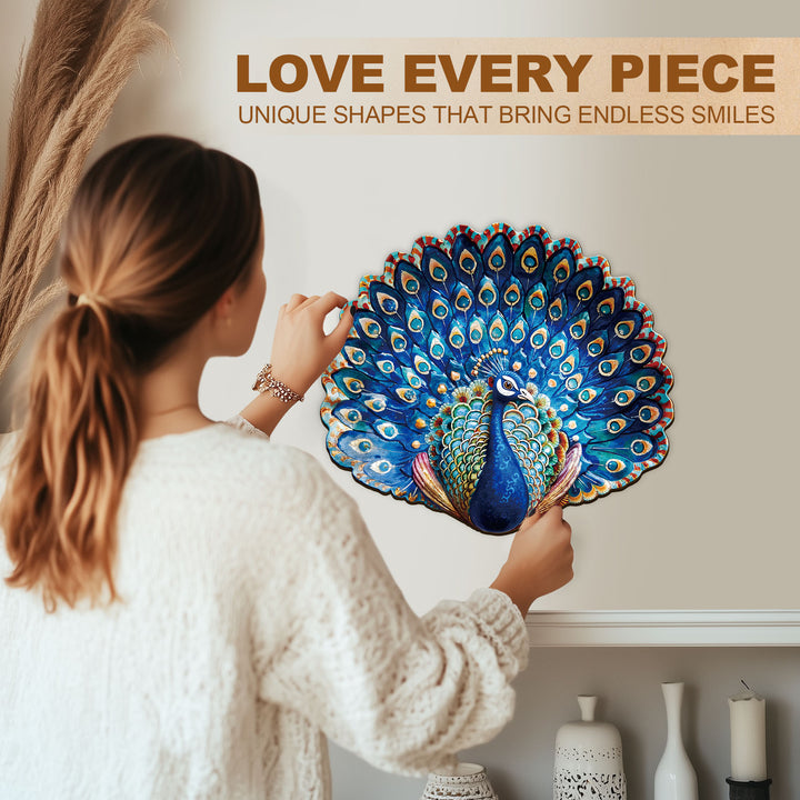 Peacock Fantasy Wooden Jigsaw Puzzle