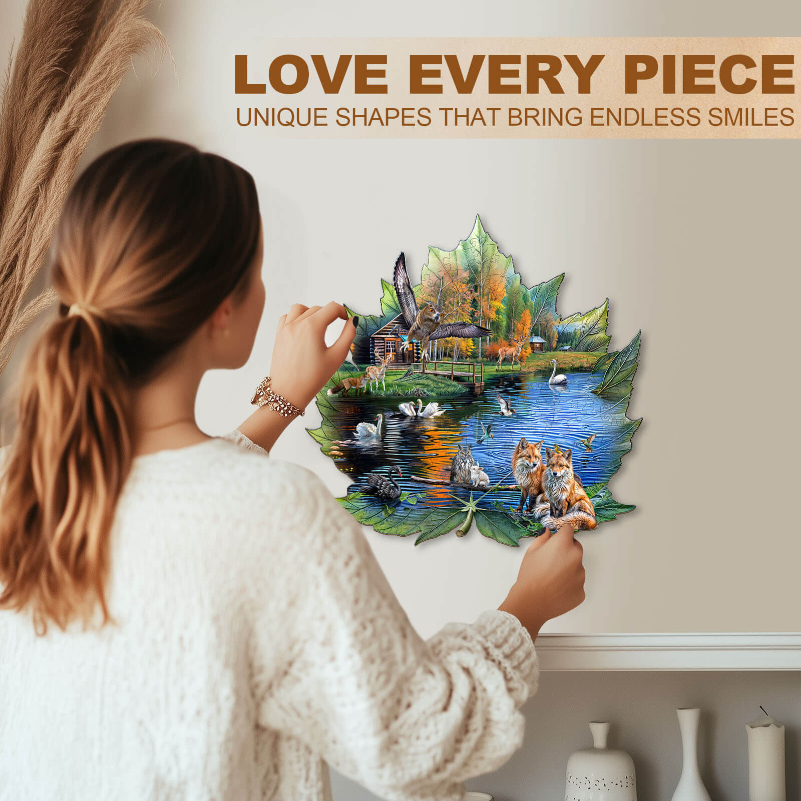 Night Lake Wooden Jigsaw Puzzle