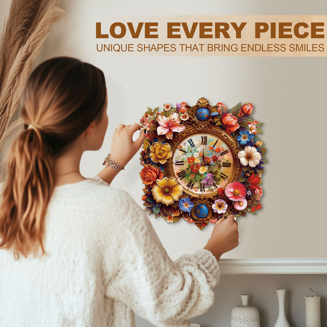 Floral Times  Wooden Jigsaw Puzzle
