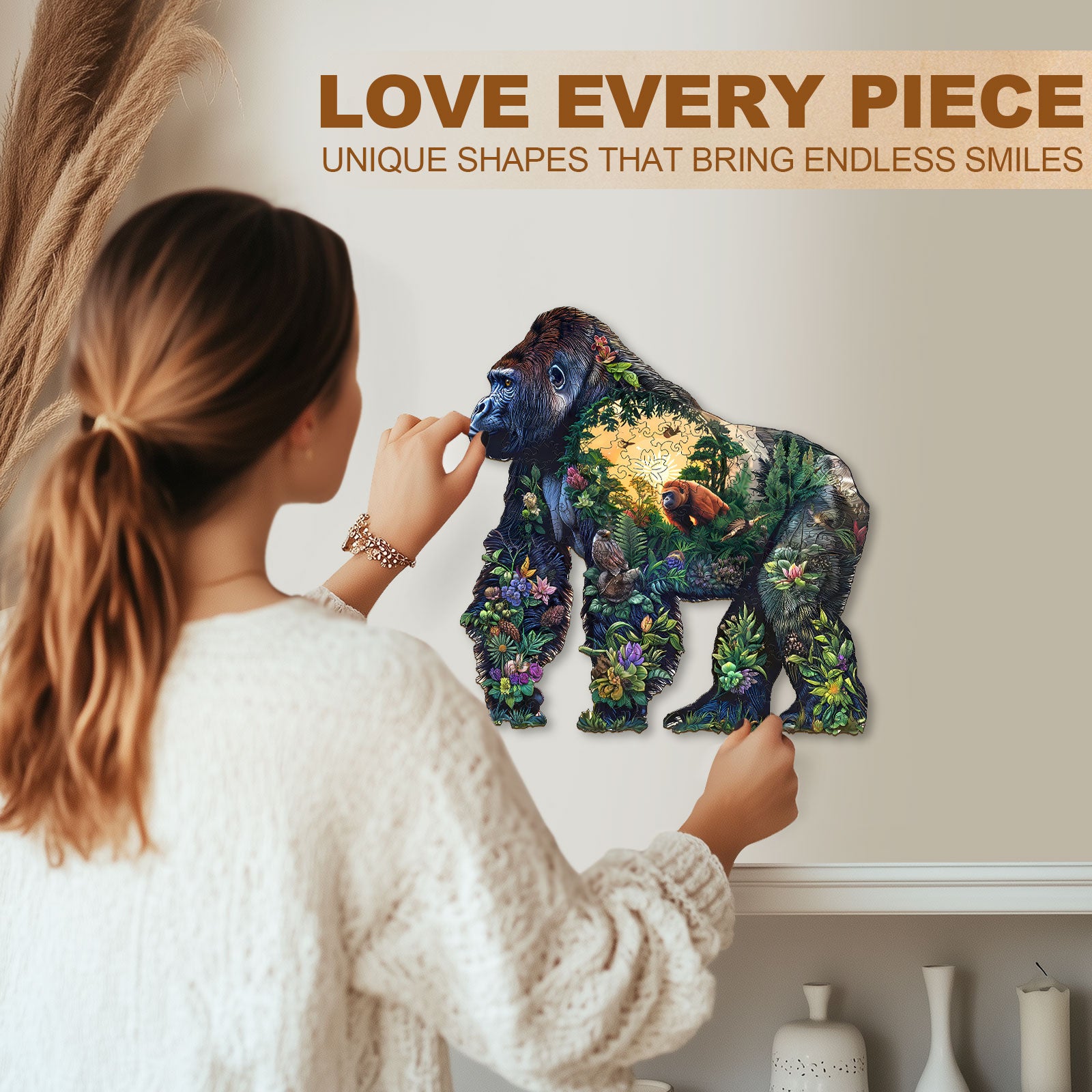 Floral Giant Wooden Jigsaw Puzzle