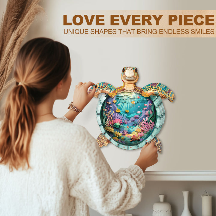 Turtle World Wooden Jigsaw Puzzle