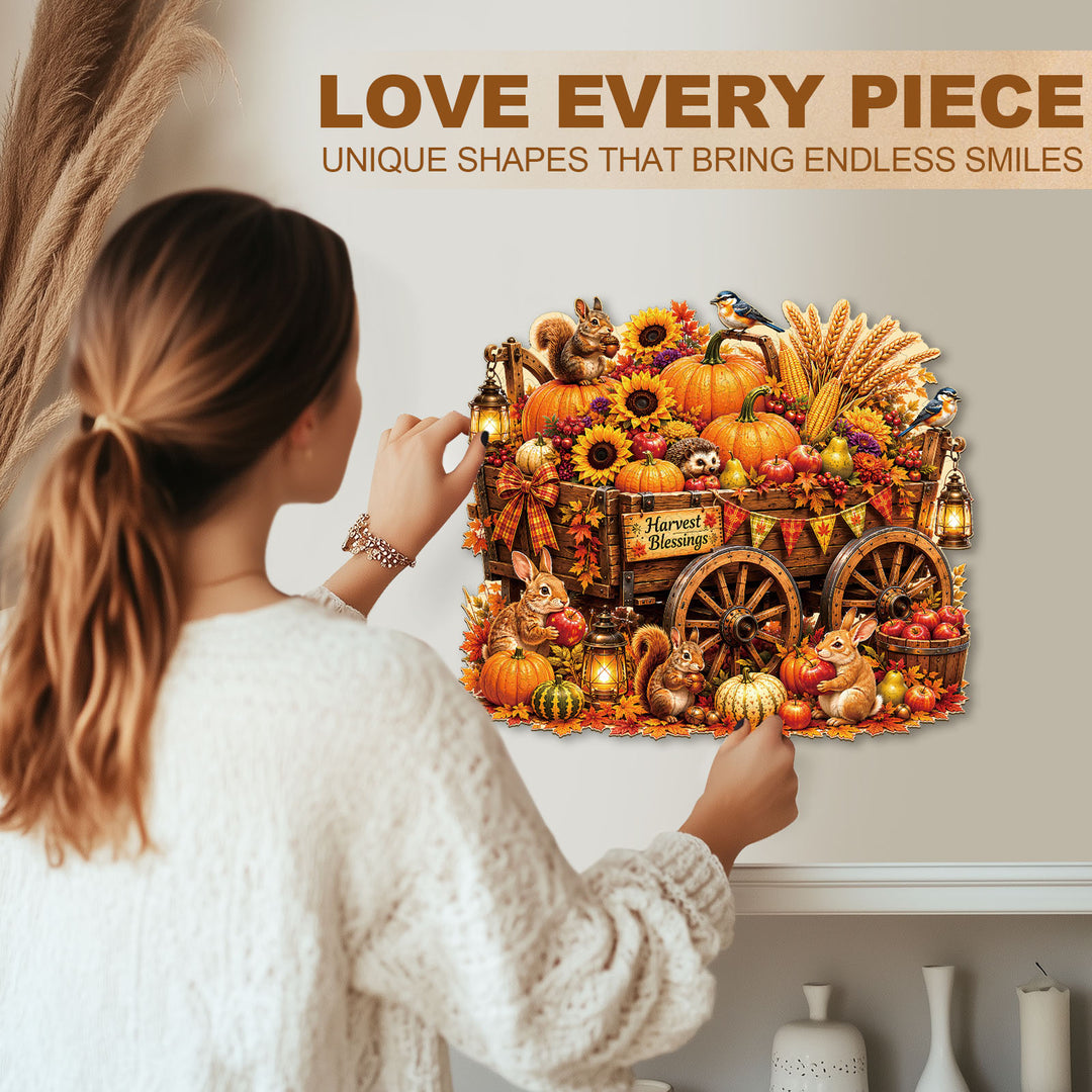 Harvest Wagon Wooden Jigsaw Puzzle
