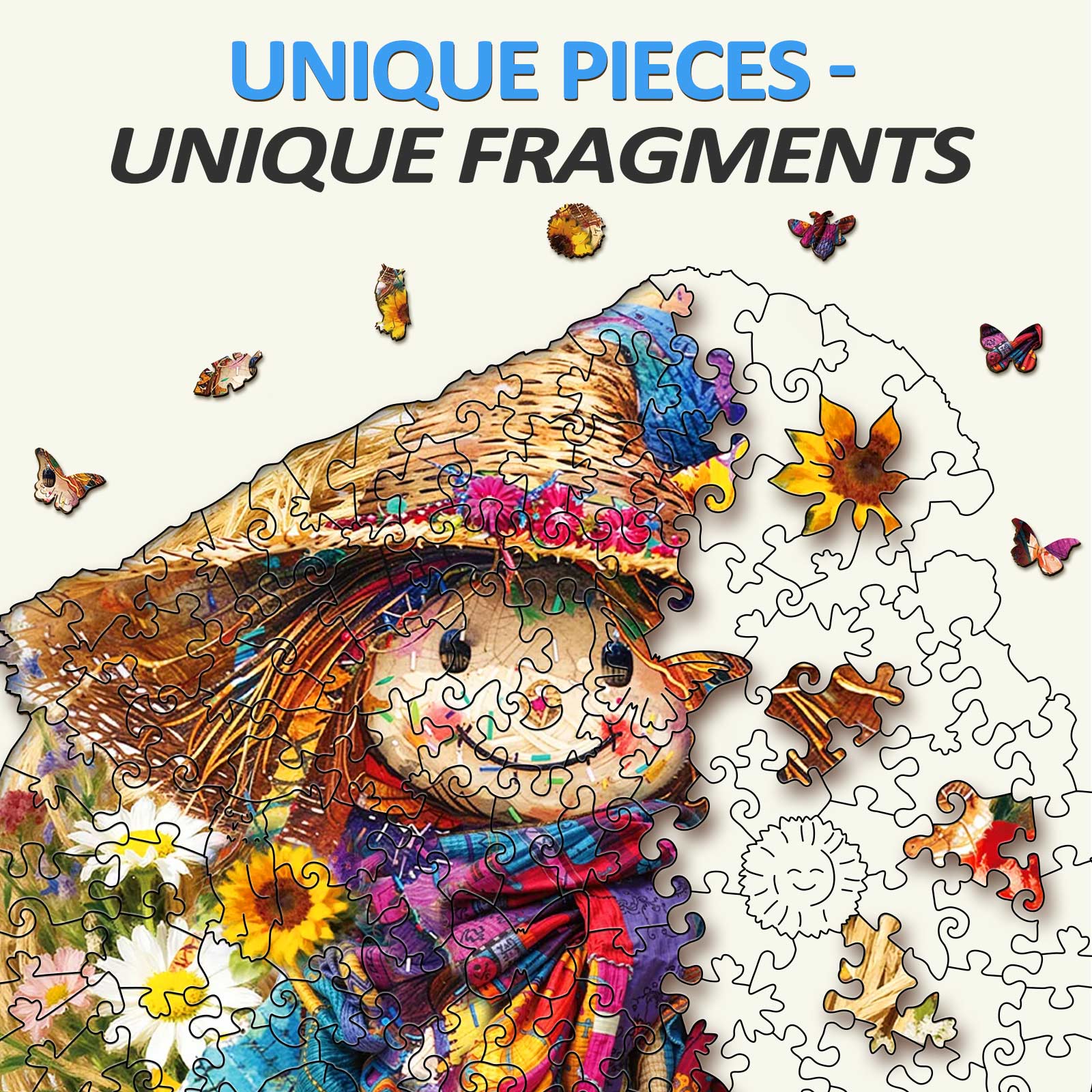 Straw Maiden Wooden Jigsaw Puzzle