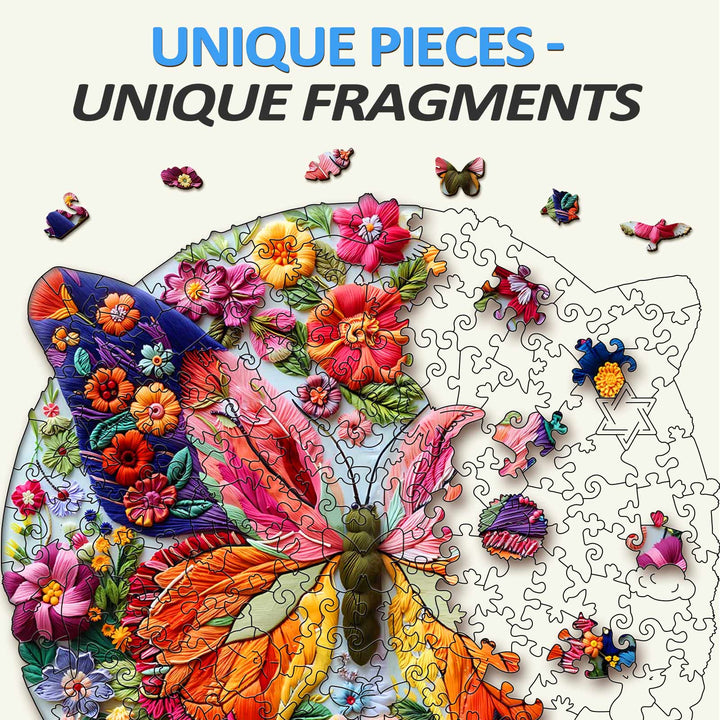 Woven Butterfly Wooden Jigsaw Puzzle