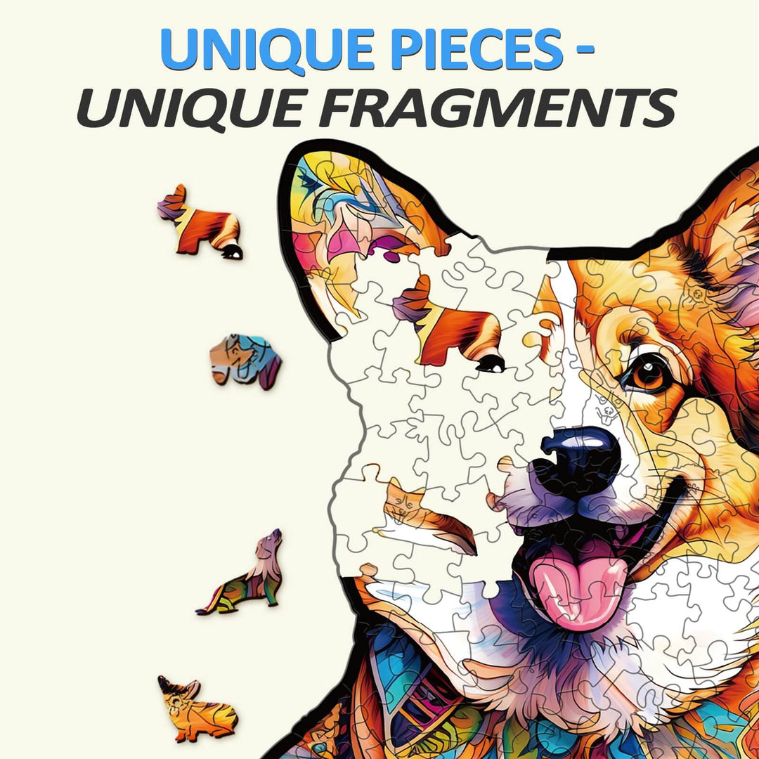 Clever Corgi 2 Wooden Jigsaw Puzzle