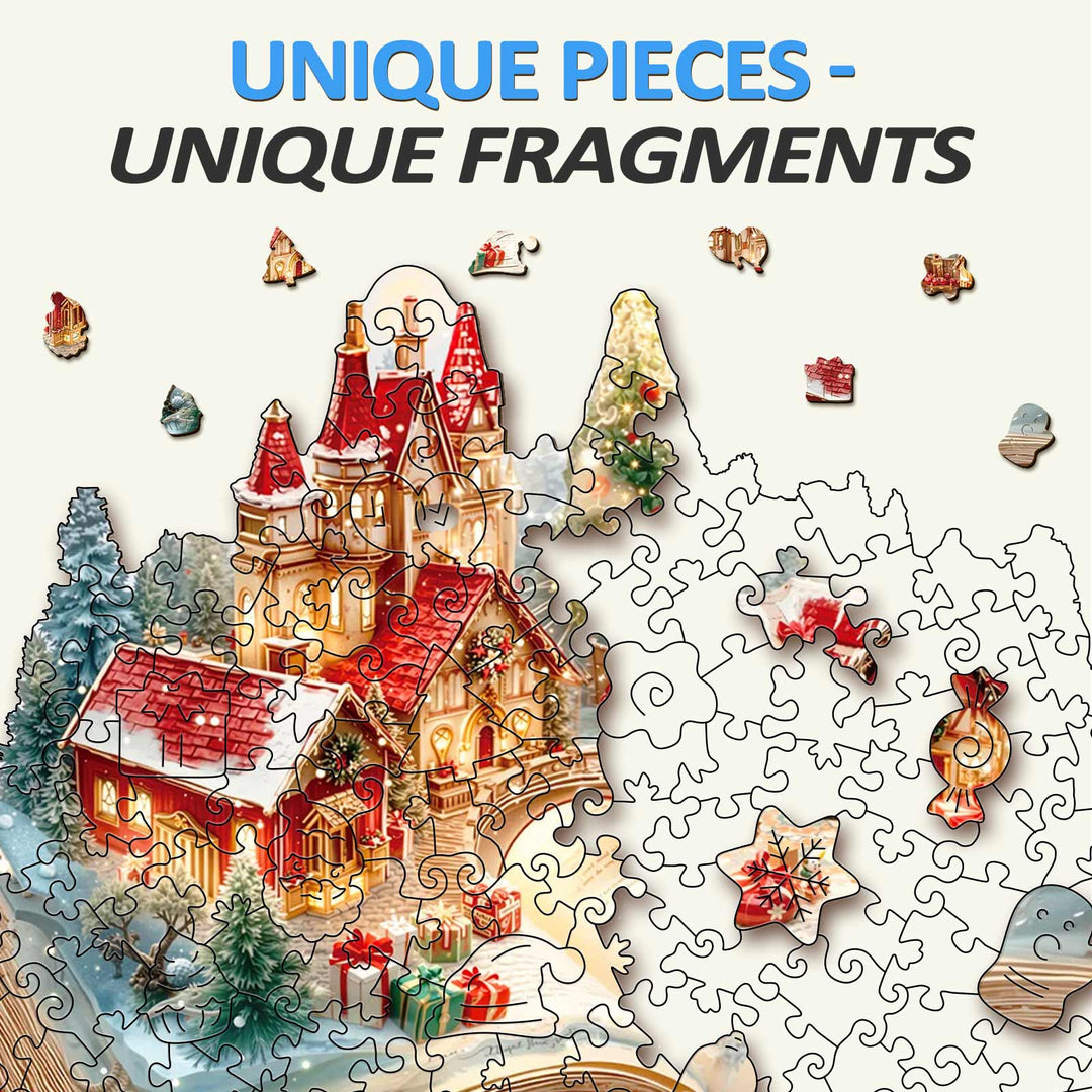 Christmas Pop-up Book Wooden Jigsaw Puzzle