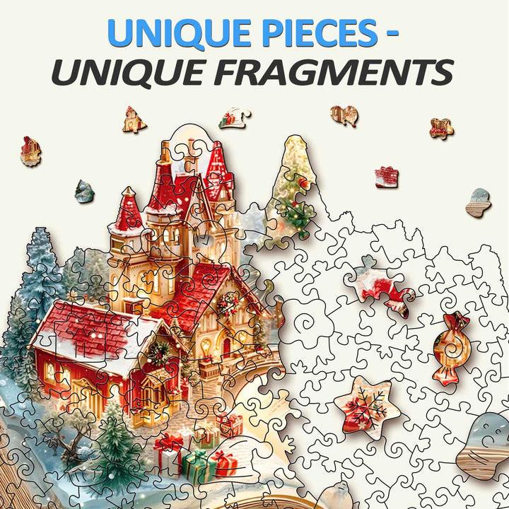Christmas Pop-up Book Wooden Jigsaw Puzzle