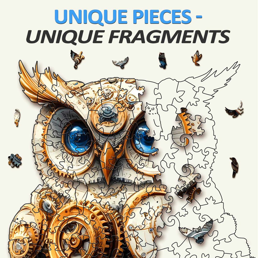Mechanical Owl Wooden Jigsaw Puzzle