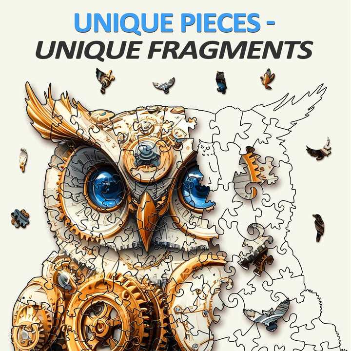 Mechanical Owl Wooden Jigsaw Puzzle