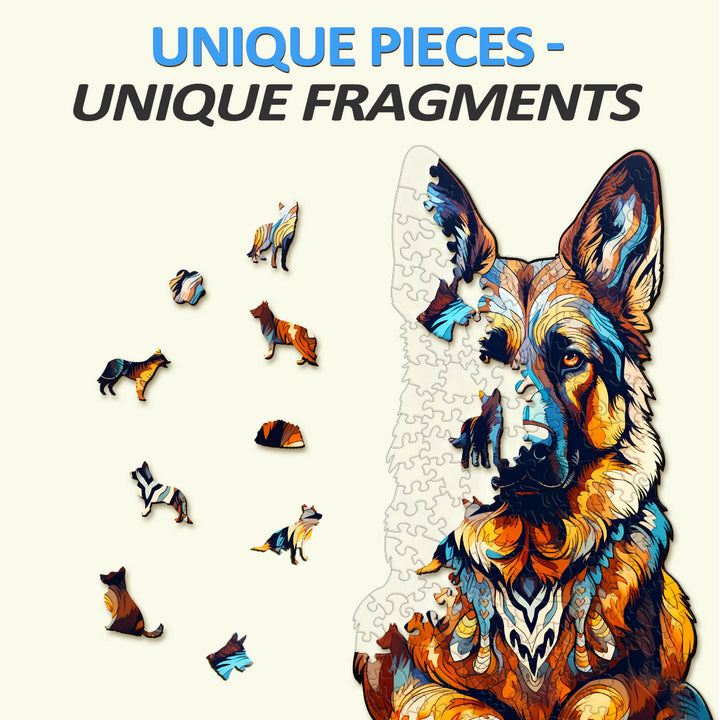 German Shepherd Wooden Jigsaw Puzzle