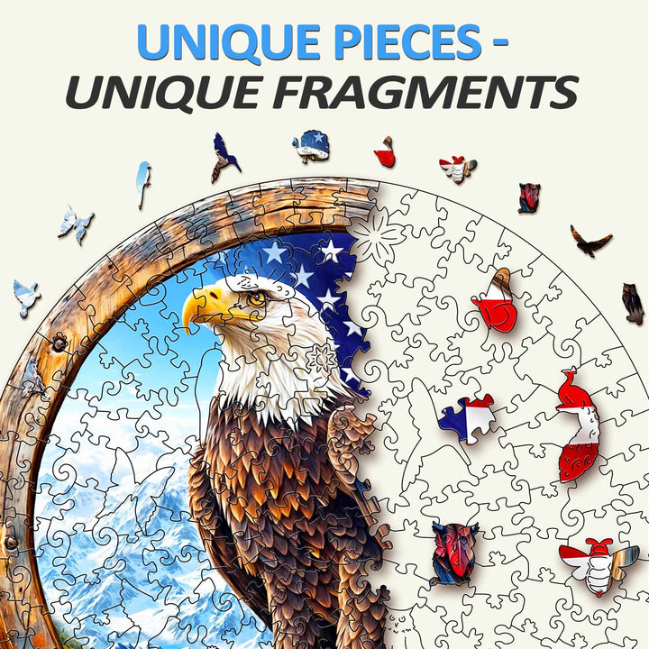 Rompecabezas de Madera en 3D de Águila Calva