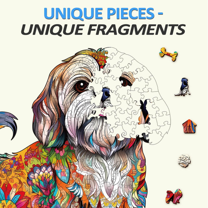 Beautiful Shih tzu 2 Wooden Jigsaw Puzzle