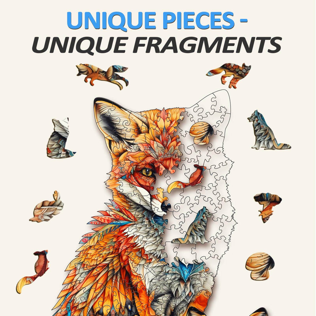 Puzzle en bois de la famille Fox