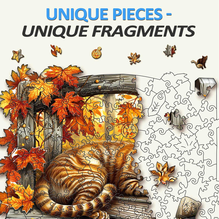 Resting Cat Wooden Jigsaw Puzzle