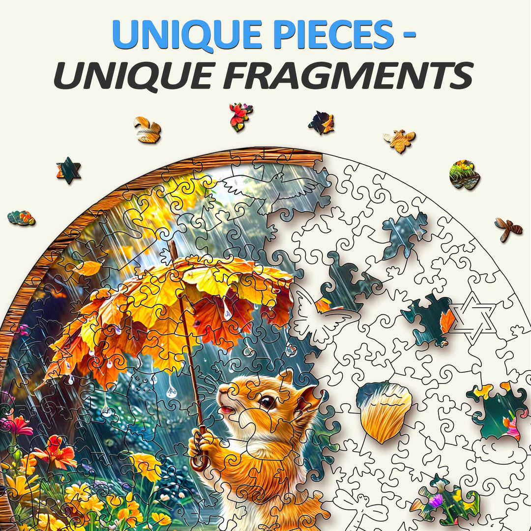 Eichhörnchen-Träume Holz-Puzzle