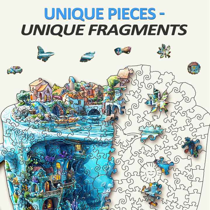 Rompecabezas de Madera en 3D de Taza del Océano