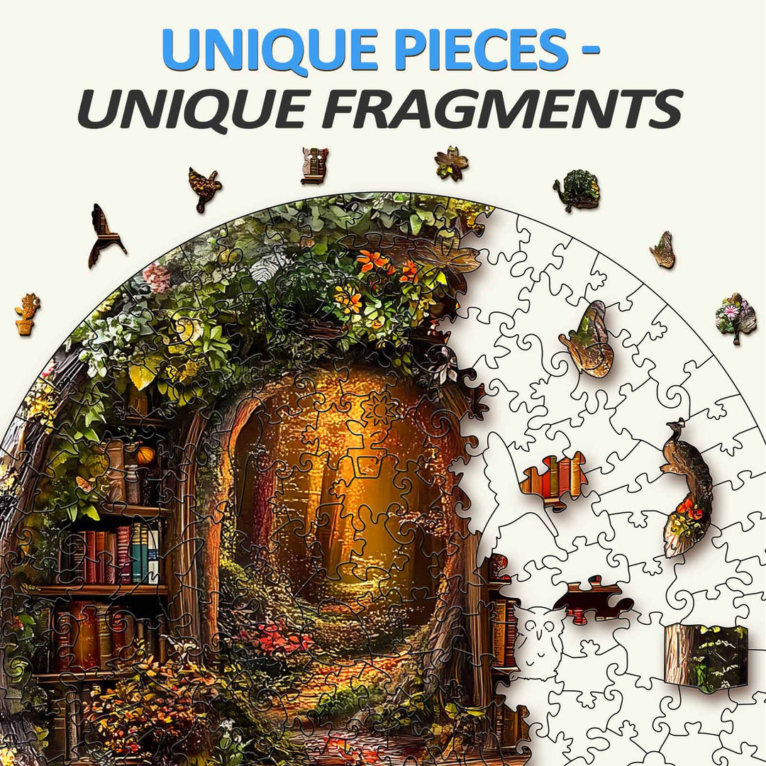 Baumhaus Bibliothek Holzpuzzle