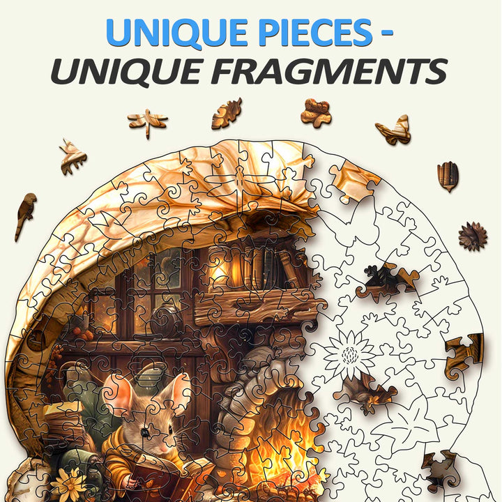 Mouse's Walnut House Wooden Jigsaw Puzzle