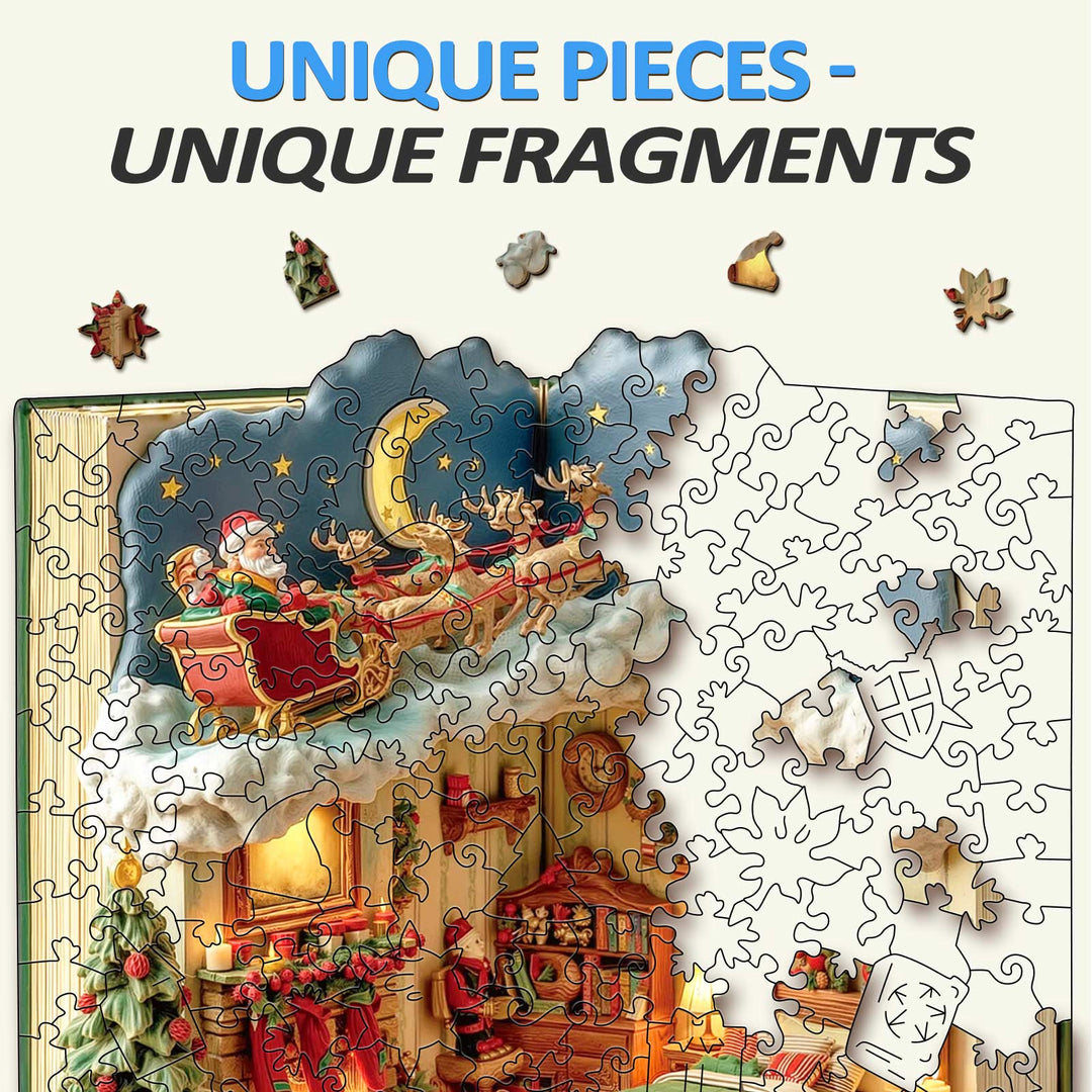Christmas Eve in the Book Wooden Jigsaw Puzzle