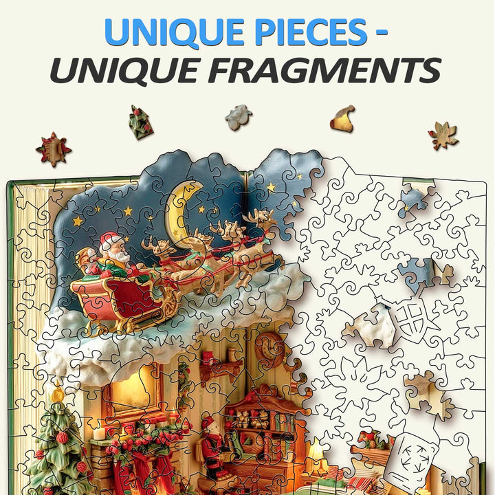 Christmas Eve in the Book Wooden Jigsaw Puzzle
