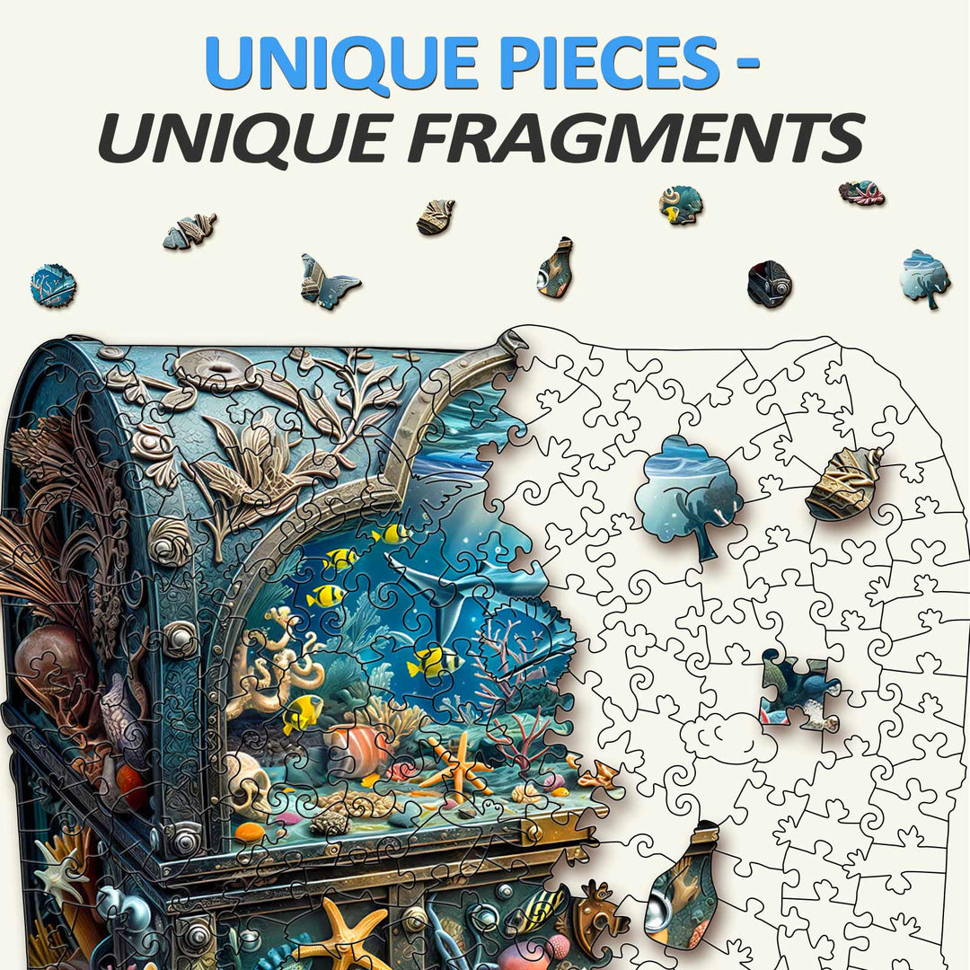 Puzzle en bois 3D Coffre au Trésor Océan-2