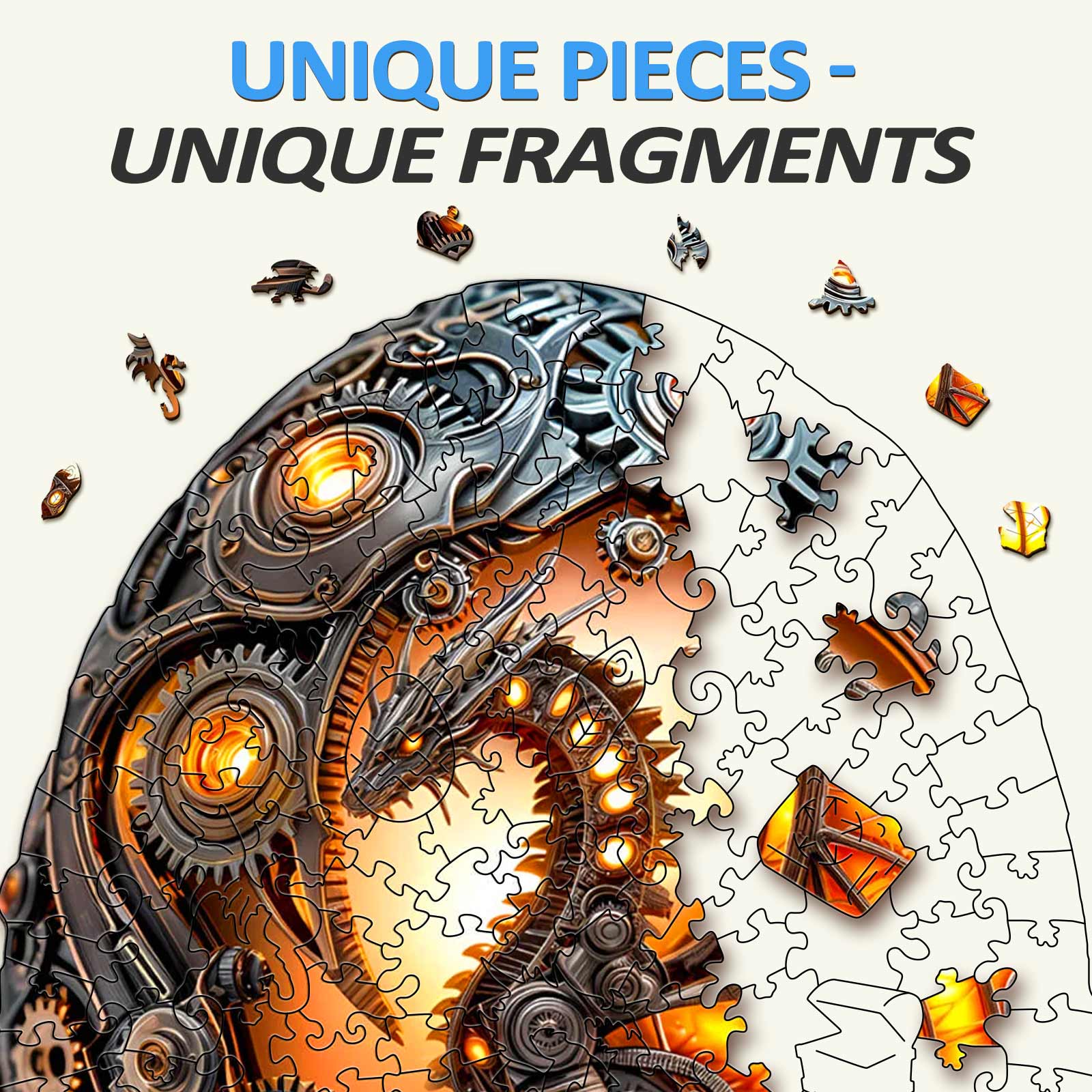 Mechanical Dragon Egg Wooden Jigsaw Puzzle