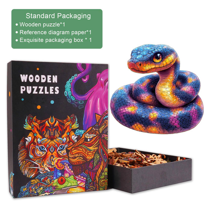 Schlangen Holzpuzzle