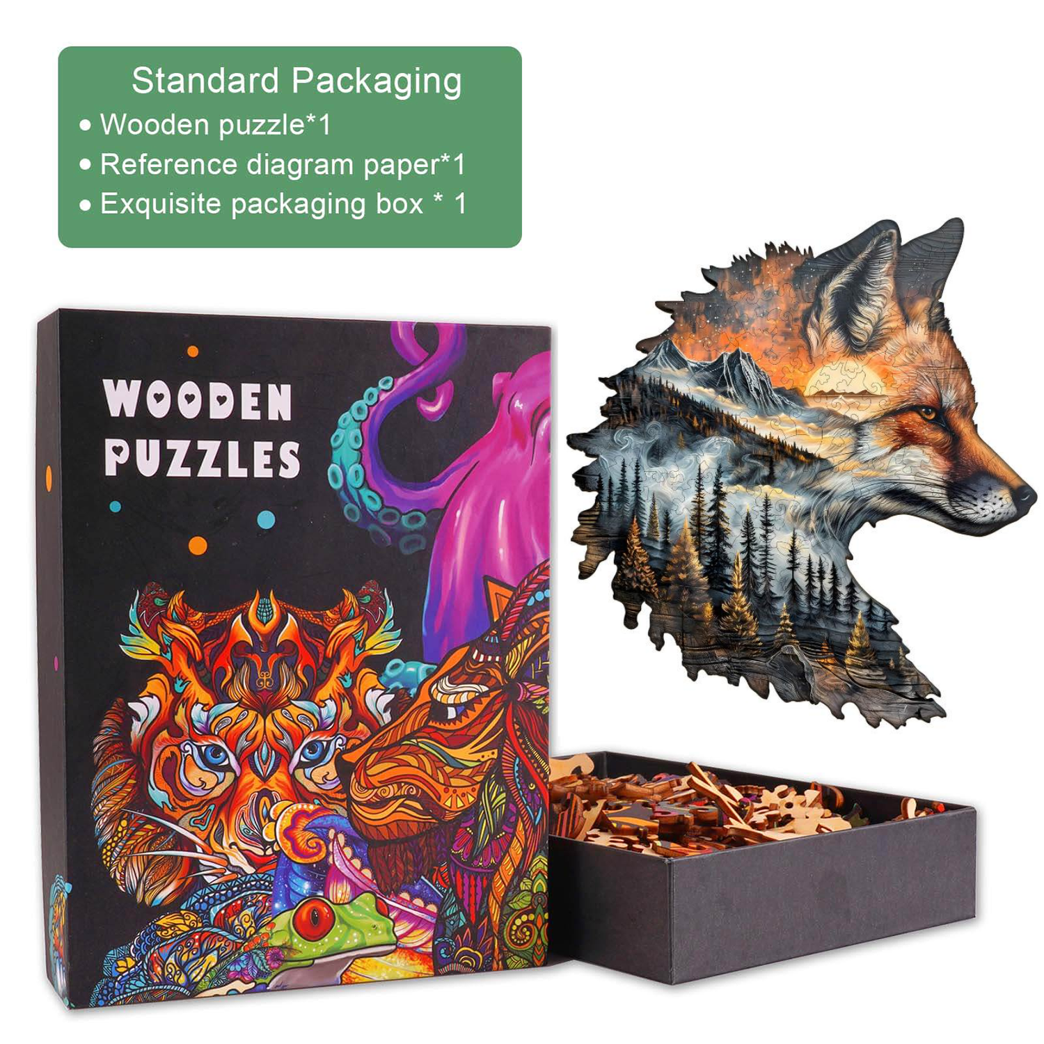 Puzzle en bois Sunset Fox