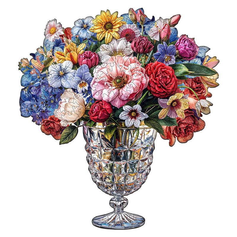 Goblet Bouquet Wooden Jigsaw Puzzle
