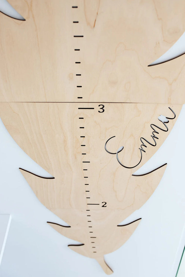 Tableau de croissance personnalisé des plumes en bois