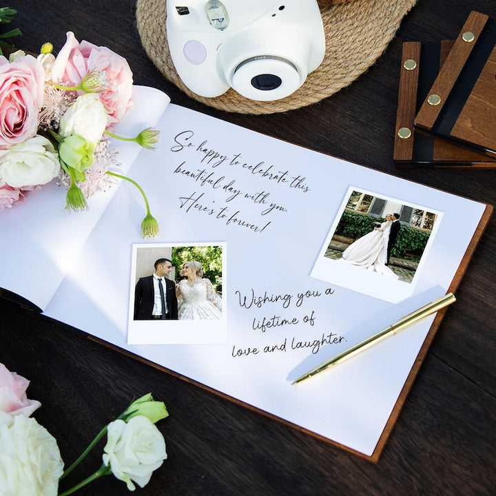 Personalized Wooden Wedding Guest Book - Wedding Photo Album