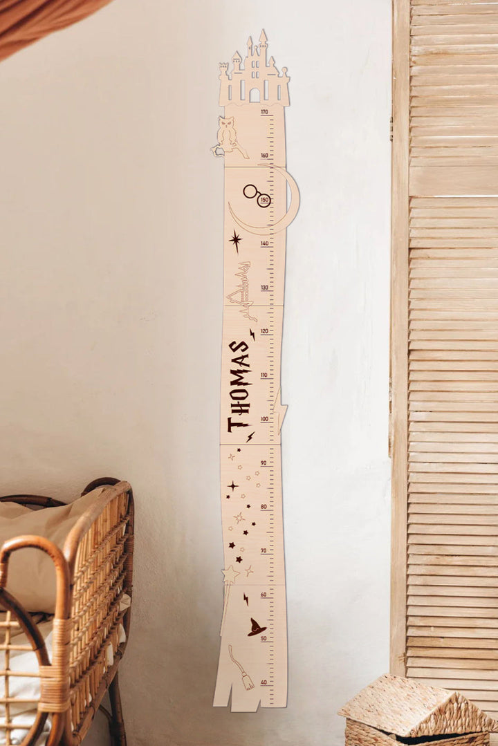 Personalized Wooden Castle Growth Chart for Kids - By Woodbests