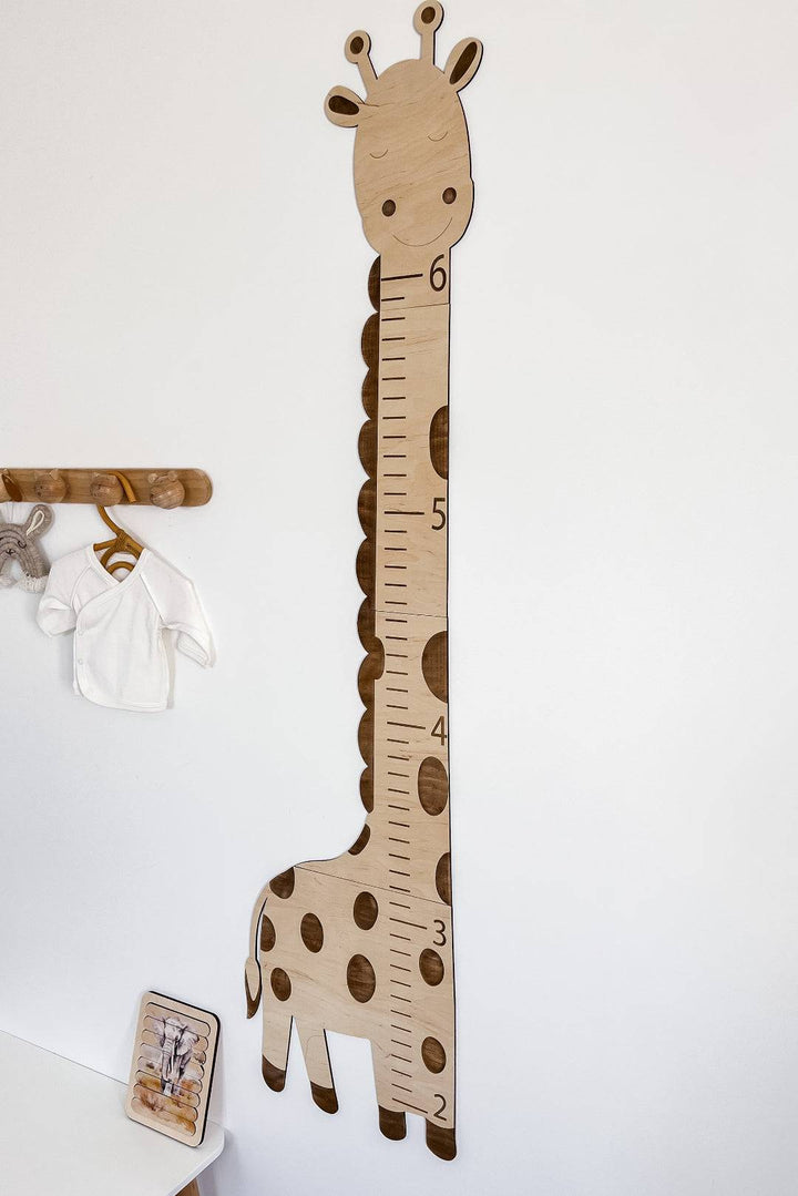 Wooden Giraffe Growth Chart Height Ruler for Kids