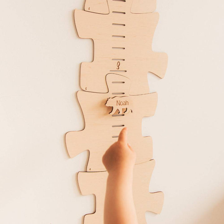 Personalized Wooden Puzzles Growth Chart Wall Decor - By Woodbests