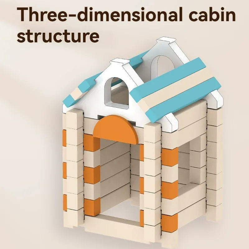 Wooden Children's Luban Mortise And Tenon Structure Educational Building Block House