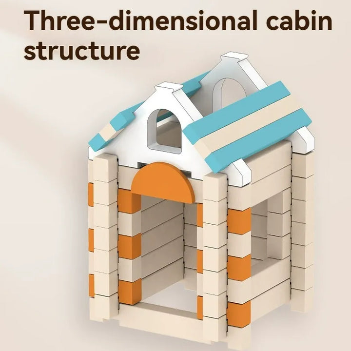 Wooden Children's Luban Mortise And Tenon Structure Educational Building Block House