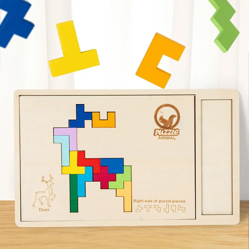 Wooden Tetris Space Block Puzzle Game
