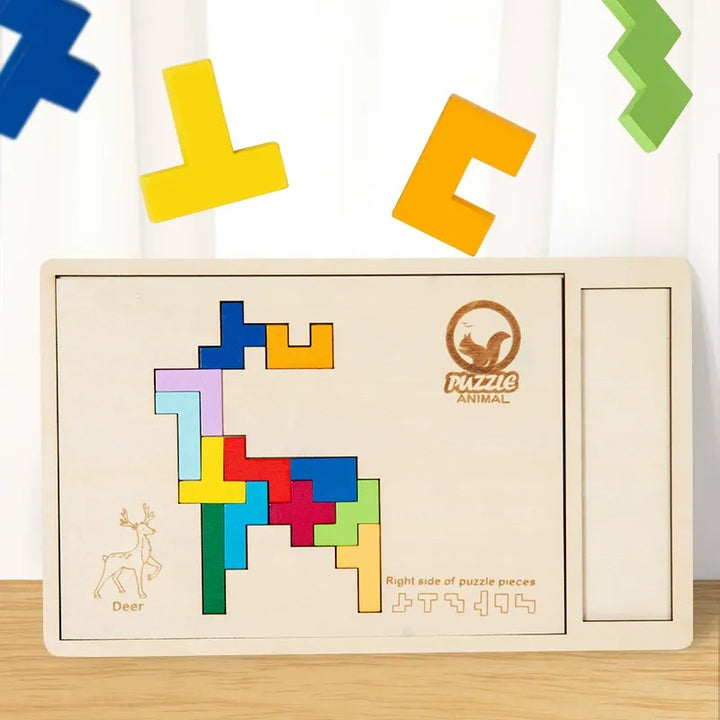 Wooden Tetris Space Block Puzzle Game