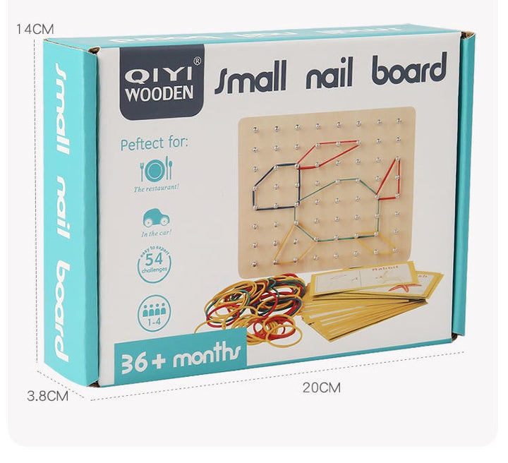 Wooden Montessori Geometry Pegboard Graphic Toy