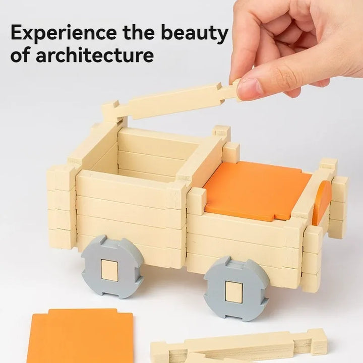 Wooden Children's Luban Mortise And Tenon Structure Educational Building Block House