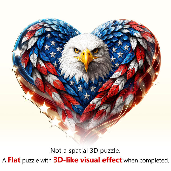 Puzzle en bois Eagle-2 patriotique