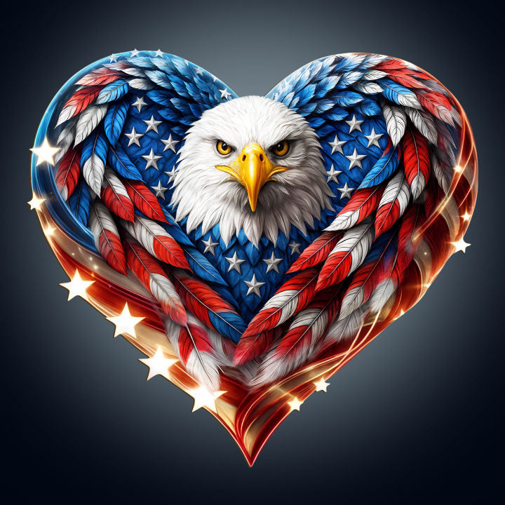 Puzzle en bois Eagle-2 patriotique