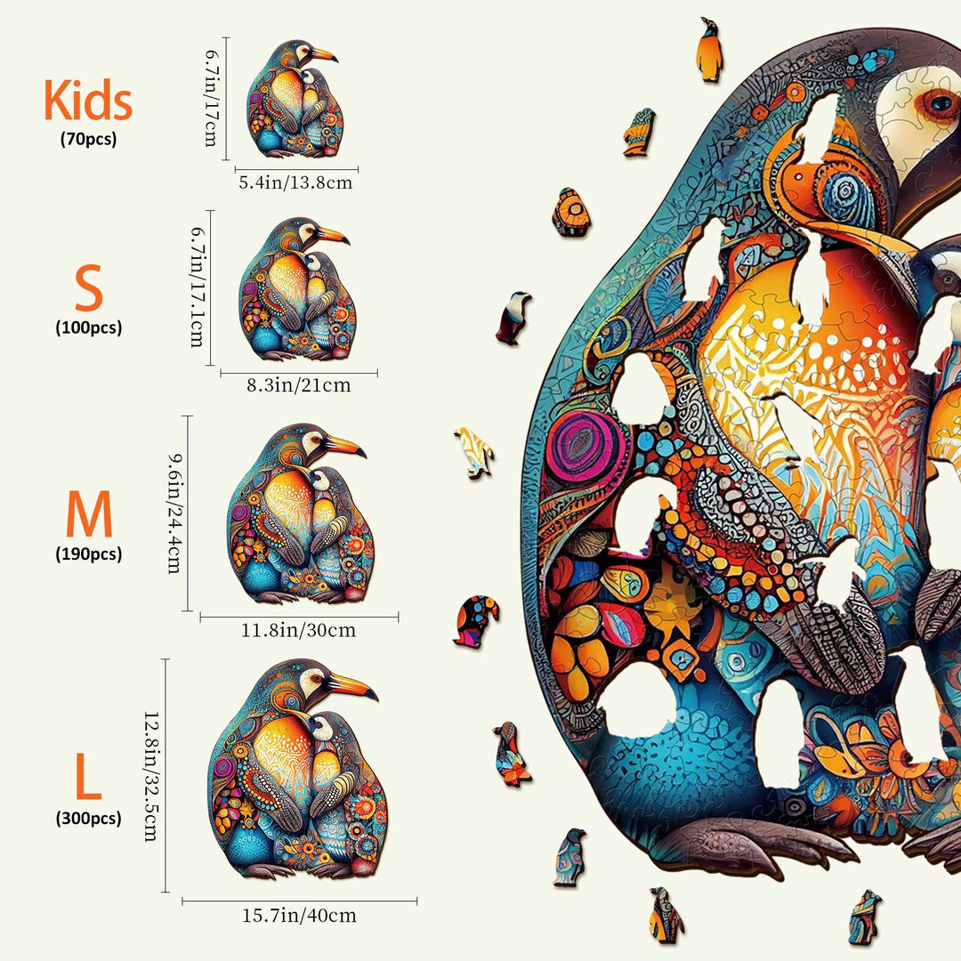 Penguin Family Wooden Jigsaw Puzzle