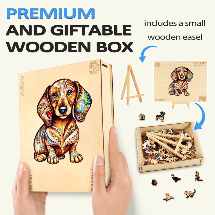 Dachshund 3 Holzpuzzle